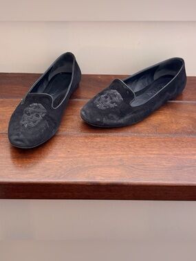 Alexander McQueen Skull Suede Loafers